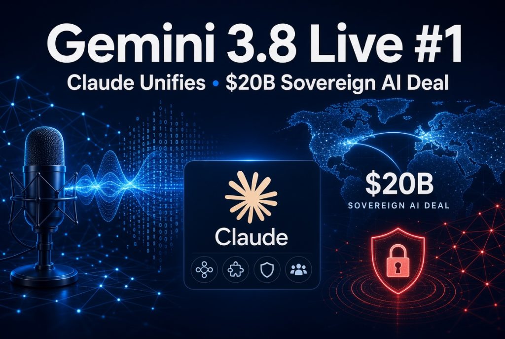 Gemini 3.8 Live ranked number 1 in voice AI, Claude unified interface, and $20 billion Cohere Aleph Alpha sovereign AI deal featured image